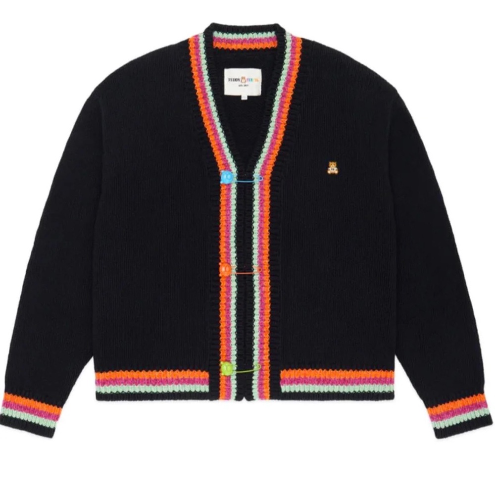 Teddy Fresh safety pin cardigan S/M